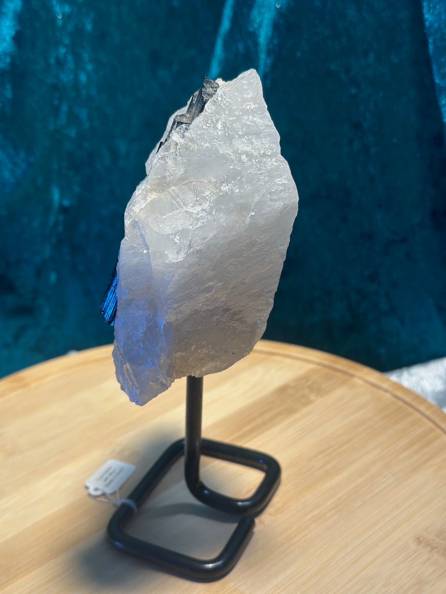 Stunning Black TOURMALINE with Quartz & Mica Matrix ~ on stand ~ From Brazil