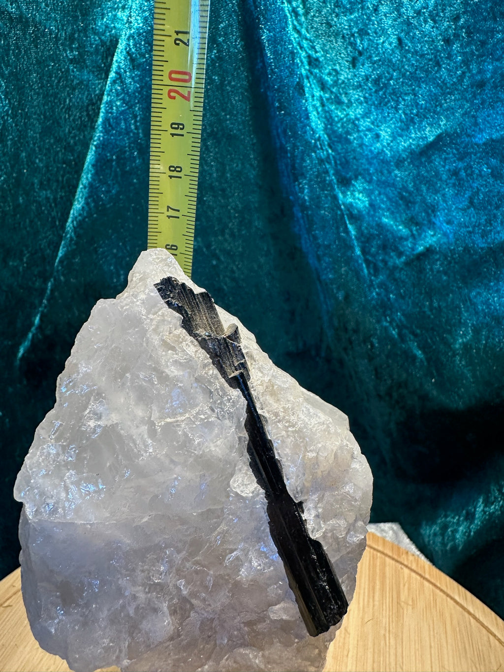 Stunning Black TOURMALINE with Quartz & Mica Matrix ~ on stand ~ From Brazil