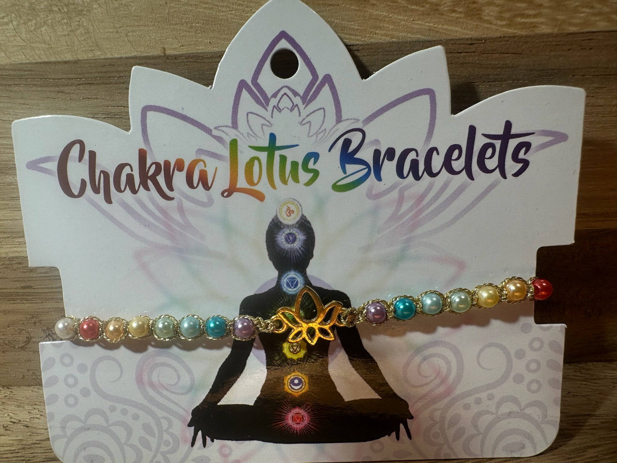 Chakra Lotus Bracelet 7 Chakra Beads ~ Lotus Charm ~ 2 designs